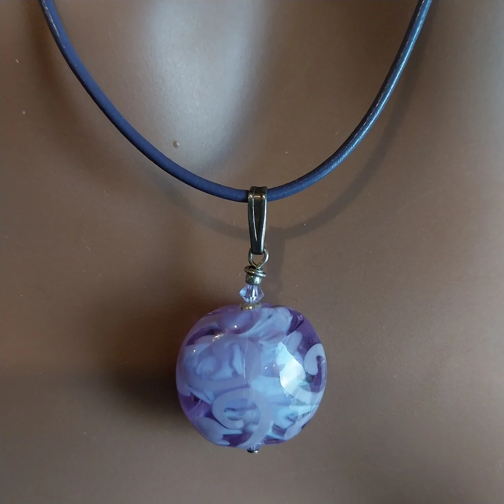 Purple Pendant Necklace - Picture 2 of 11